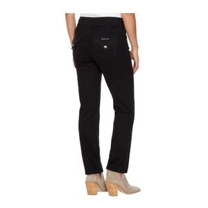 NWT Hudson Slim Straight Leg Mid Rise Pitch Black Denim Jeans Womens Size 26 / 2